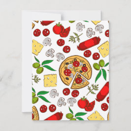 Cartão De Festividades A Itália é conhecida pela sua incrível cozinha