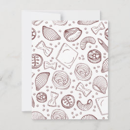 Cartão De Festividades A Itália é conhecida pela sua incrível cozinha