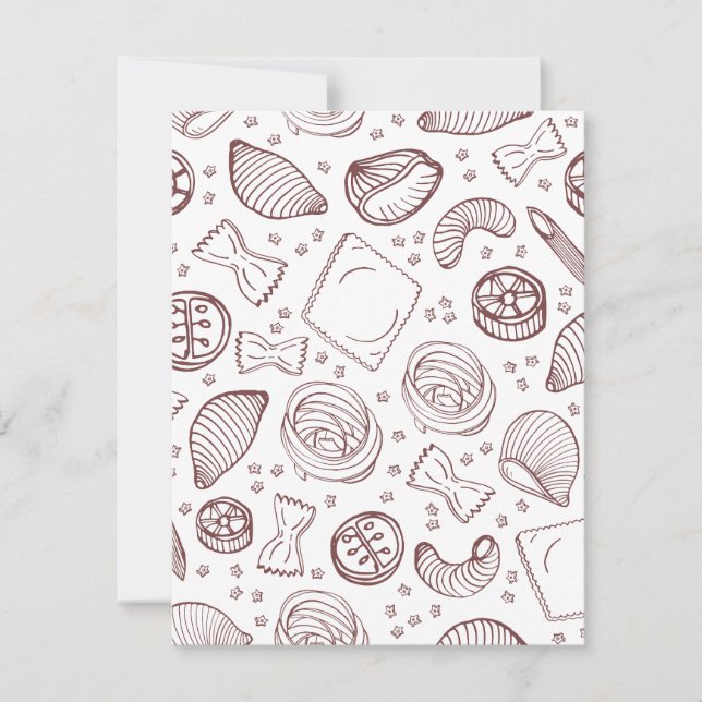 Cartão De Festividades A Itália é conhecida pela sua incrível cozinha (Frente)