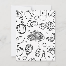 Cartão De Festividades A Itália é conhecida pela sua incrível cozinha