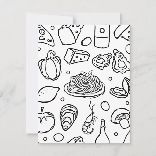 Cartão De Festividades A Itália é conhecida pela sua incrível cozinha (Frente)