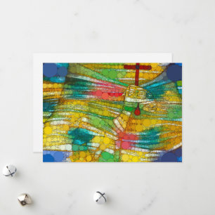 Cartão De Festividades A Lamb, pontos infinitos por trás de Paul Klee