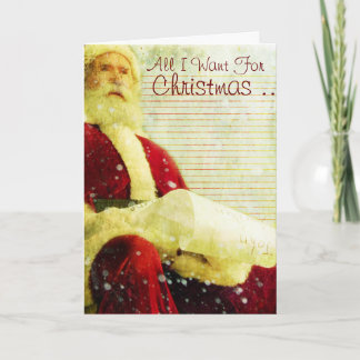 Cartão De Festividades A lista do Natal