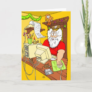 Cartão De Festividades A lista do papai noel