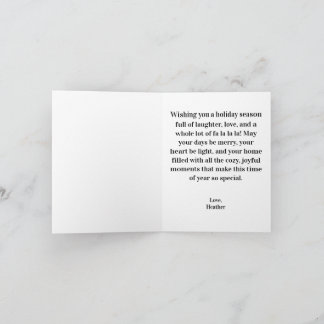 Cartão De Festividades A Lot Of Fa La La La Going On At The Moment