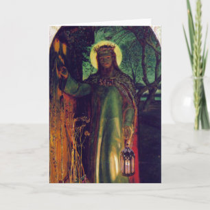 Cartão De Festividades A Luz do Mundo. William Holman Hunt. 1854