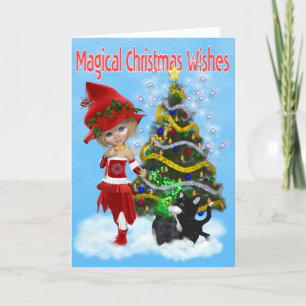 Cartão De Festividades A Magical Witch`s Christmas. christmas card