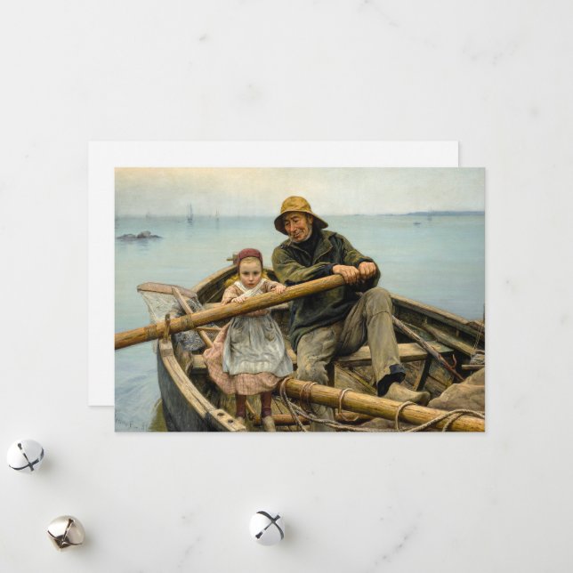 Cartão De Festividades A Mão Auxiliar, 1881, por Emile Renouf (Frente/Verso In Situ)