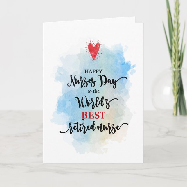 Cartão De Festividades A melhor enfermeira aposentada do mundo no dia das (Frente)