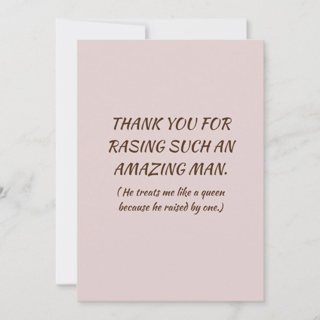 Cartão De Festividades À minha mãe por lei (Frente)