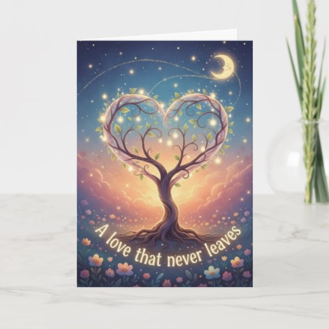 Cartão De Festividades A Mother's Love Never Leaves Mother's Day Card (Frente)