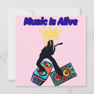 Cartão De Festividades A Música Está Viva