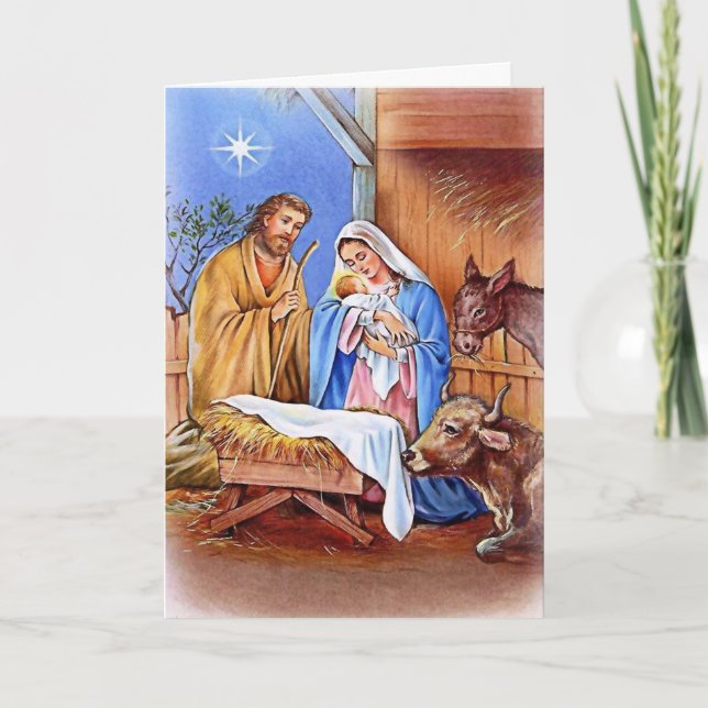 Cartão De Festividades A Noite Santa (Frente)