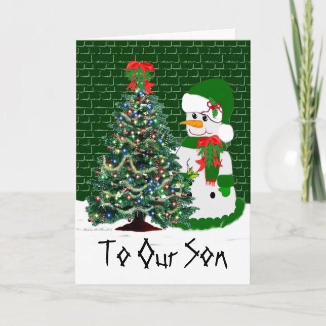 Cartão De Festividades A nosso filho (Frente)