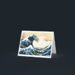 Cartão De Festividades A onda Excelente de Kanagawa, de Hokusai, Belas Ar<br><div class="desc">A onda Excelente de Kanagawa,  de Hokusai,  Cartão de Arte Bela</div>