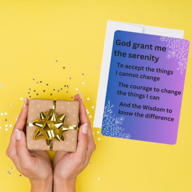 Cartão De Festividades A Oração da Serenidade (Criador carregado)