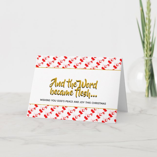 Cartão De Festividades A Palavra Cristã CANADÁ Tornou-se NATAL Fresco (Frente)