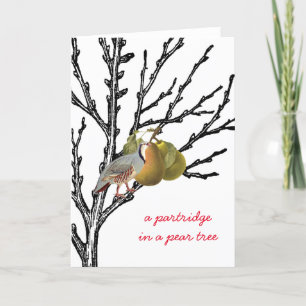 Cartão De Festividades A Partridge in a Pear Tree