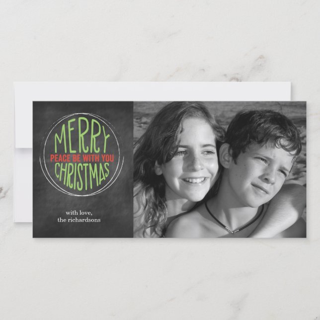 Cartão De Festividades A paz seja com você (Frente)