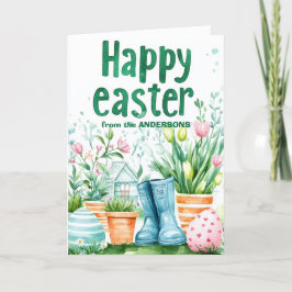 Cartão De Festividades A primavera está chegando Feliz Páscoa