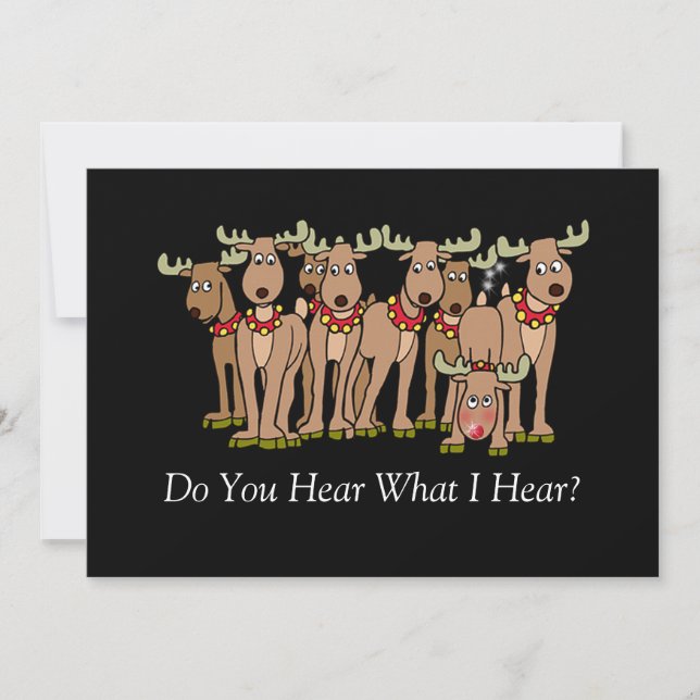 Cartão De Festividades A rena embaraçado passa o Natal do gás (Frente)