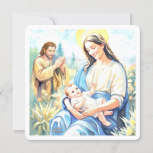 Cartão De Festividades A Sagrada Família - Natividade