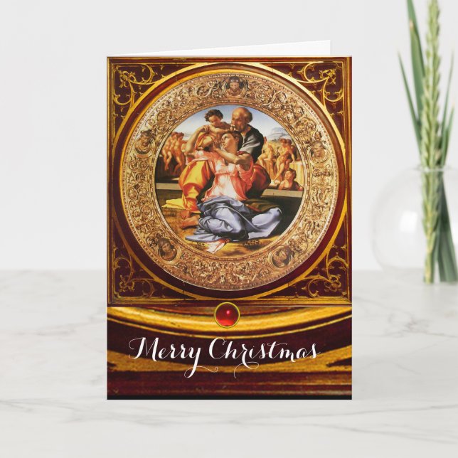 Cartão De Festividades A Santa Família - O Doni Tondo (Frente)