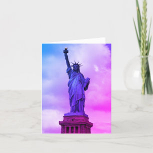 Cartão De Festividades A Senhora do Porto, NYC Famosa Estátua da Liberdad
