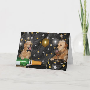 Cartão De Festividades A Toast to a Golden New Year