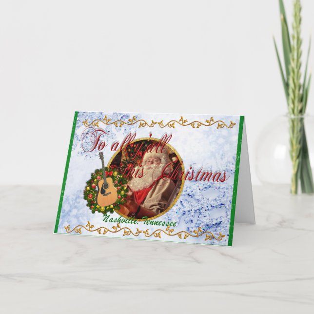 Cartão De Festividades A tudo você este Natal de Nashville (Frente)