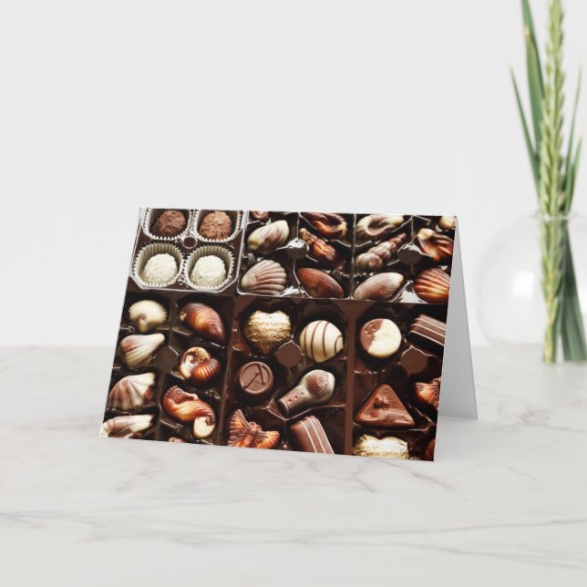 Cartão De Festividades A vida é como uma caixa de chocolates doce sobreme (Frente)