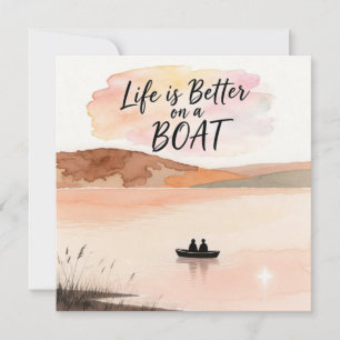 Cartão De Festividades A vida é melhor num barco