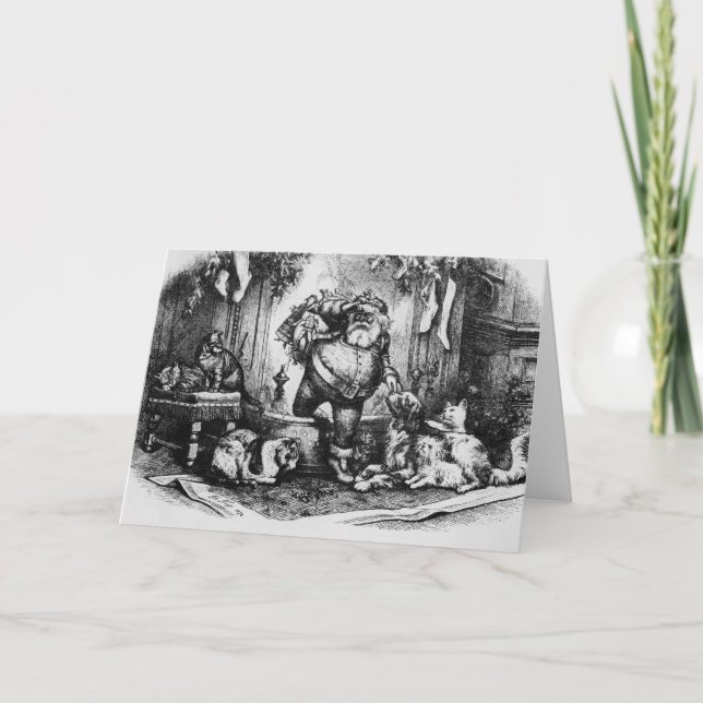 Cartão De Festividades A vinda de Papai Noel, 1872 (Frente)