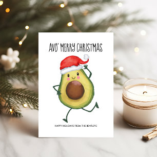 Cartão De Festividades Abacate engraçado Avo Feliz Natal