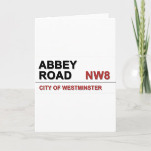Cartão De Festividades Abbey Road London England - vintage