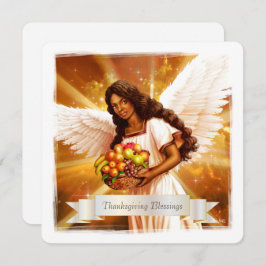 Cartão De Festividades Abençoações de Ação de Graças. Angel Painting