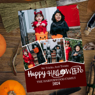Cartão De Festividades Abóbora Boo jack-o-lantern Halloween Fotocolagem
