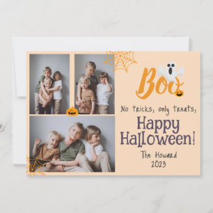 Cartão De Festividades Abóbora Boo jack-o-lantern Halloween Fotocolagem