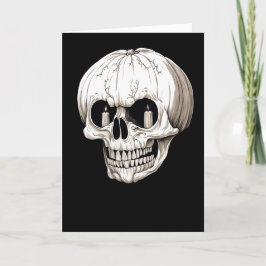 Cartão De Festividades Abóbora de Cranium Halloween Gótico