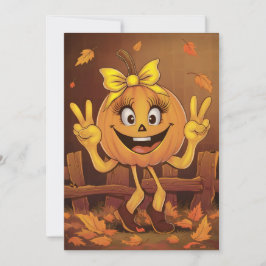 Cartão De Festividades Abóbora feliz.