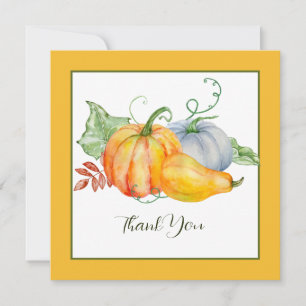 Cartão De Festividades Abóboras aquarela