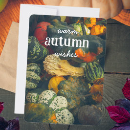 Cartão De Festividades Abóboras e squash coloridos de outono