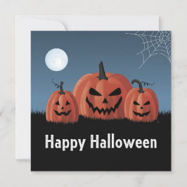 Cartão De Festividades Abóboras Halloween