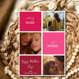 Cartão De Festividades Abraços e beija três Dias de as mães de fotos