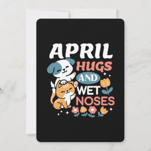 Cartão De Festividades Abraços, Narizes Molhados e Primavera - Pet Reprod
