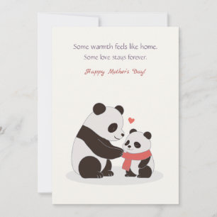Cartão De Festividades Abraços Quentes, Panda Amor