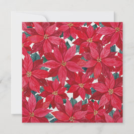 Cartão De Festividades Abrigo de Inverno das Poinsettias