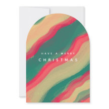 Abstract Hand Painted Pattern Flat Holiday Card