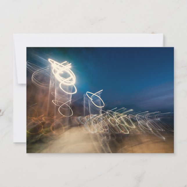 Cartão De Festividades Abstract Intentional Camera Movement Night Light T (Frente)