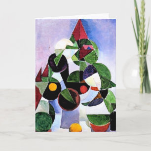 Cartão De Festividades Abstract tree Christmas card full